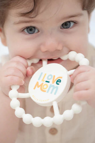 baby teether I love mom