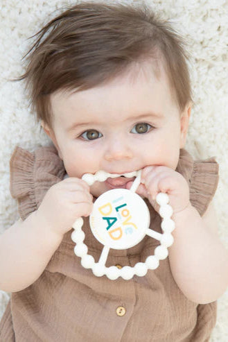 baby teether I love dad