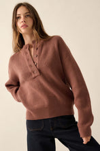 Load image into Gallery viewer, henley button sweater
