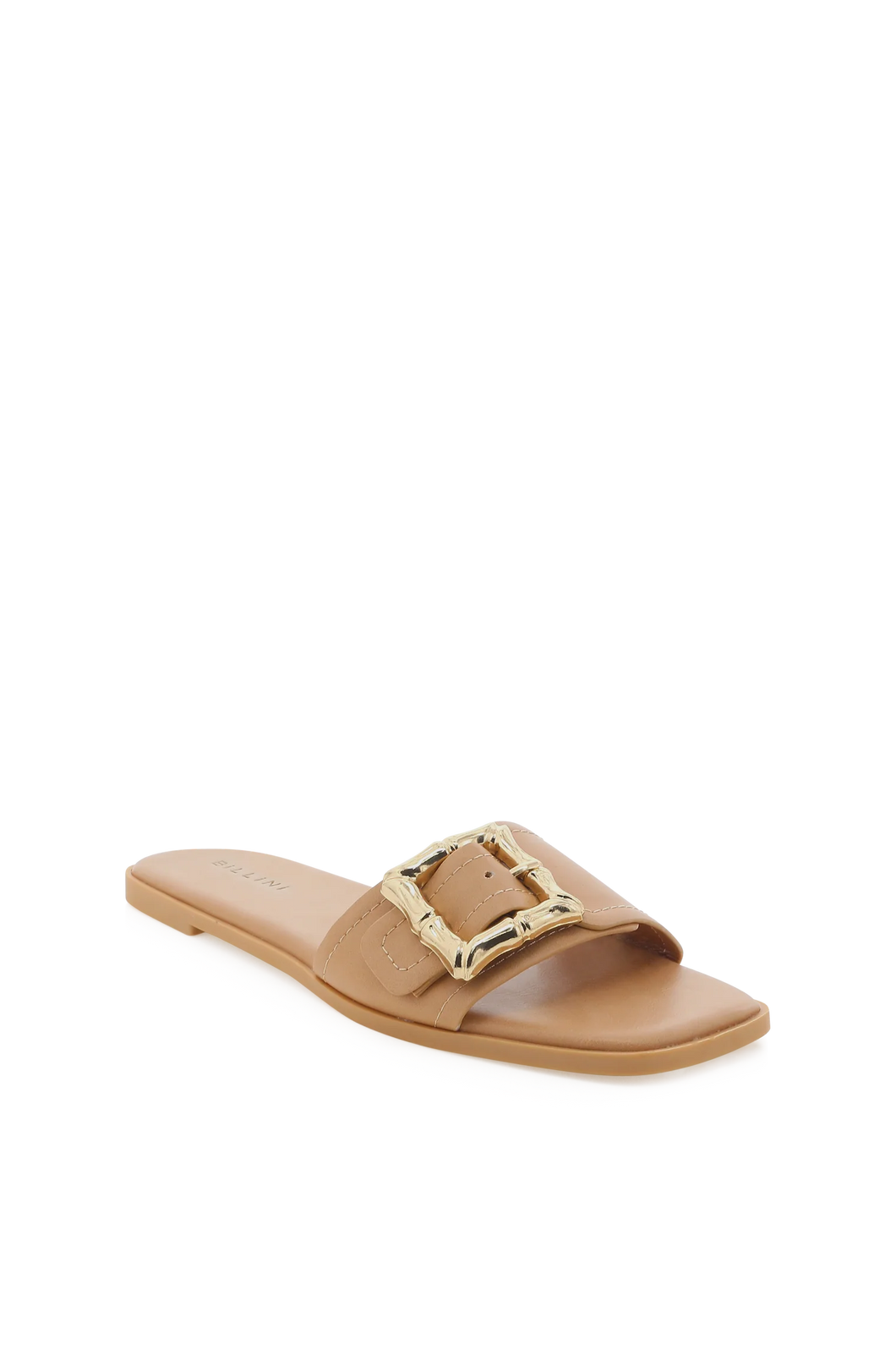 buckle flat slide sandal