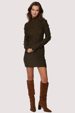 Load image into Gallery viewer, mock neck long sleeve sweater dress
