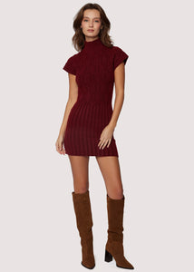 mock neck sleeveless sweater dress