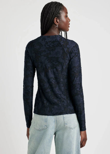burnout floral long sleeve tee