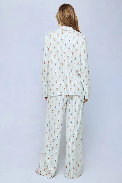 2pc PJ Set Stripe Martini
