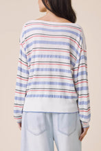 Load image into Gallery viewer, v neck multi stripe sweater
