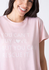 rescue love short sleeve tee