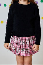 Load image into Gallery viewer, girls bow check skort
