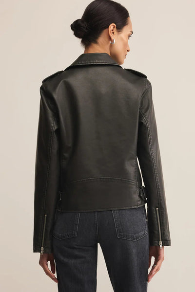faux leather moto jacket