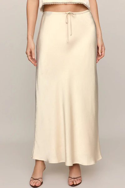 satin midi skirt