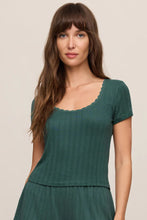 Load image into Gallery viewer, pointelle short sleeve tee
