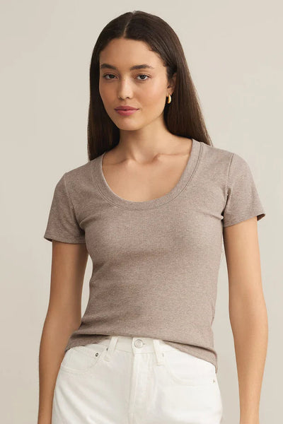 sirena rib short sleeve tee