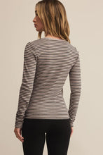 Load image into Gallery viewer, stripe henley top
