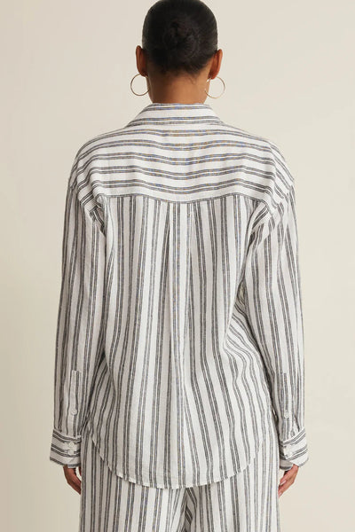 stripe button up shirt