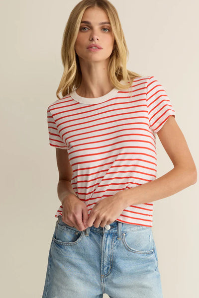 stripe short sleeve tee