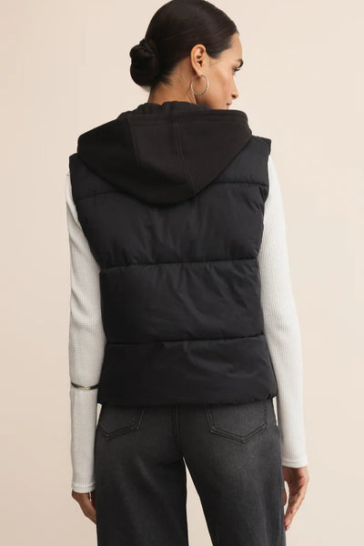 hooded puffer vest