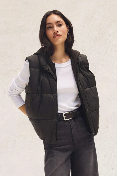 hooded puffer vest