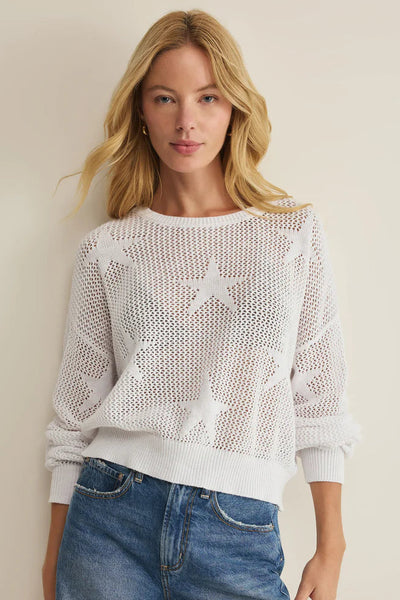 stars open weave sweater