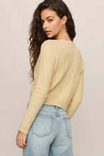 Load image into Gallery viewer, long sleeve cable cardigan

