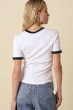 Load image into Gallery viewer, contrast trim crewneck tee

