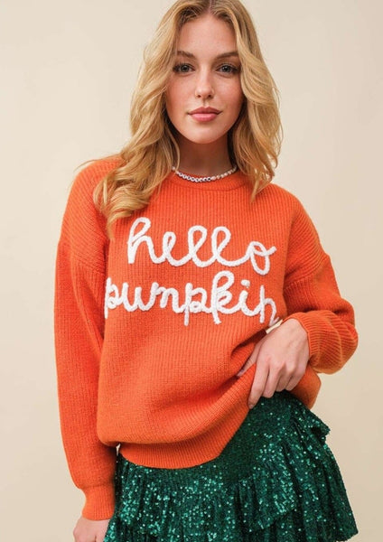 hello pumpkin sweater