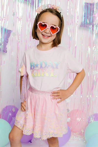 girls birthday girl short sleeve tee