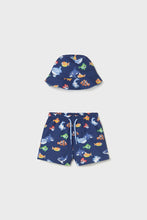 Load image into Gallery viewer, mini boy fish swim short + hat
