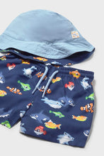Load image into Gallery viewer, mini boy fish swim short + hat
