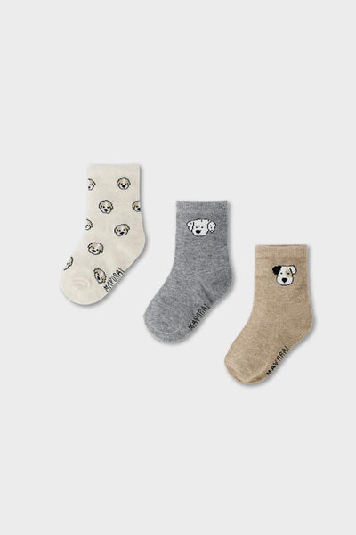 baby 3pk puppy sock set