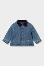 Load image into Gallery viewer, Mini Boy Lined Cord Collar Denim Jacket
