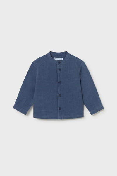 mini boy gauze denim wash shirt