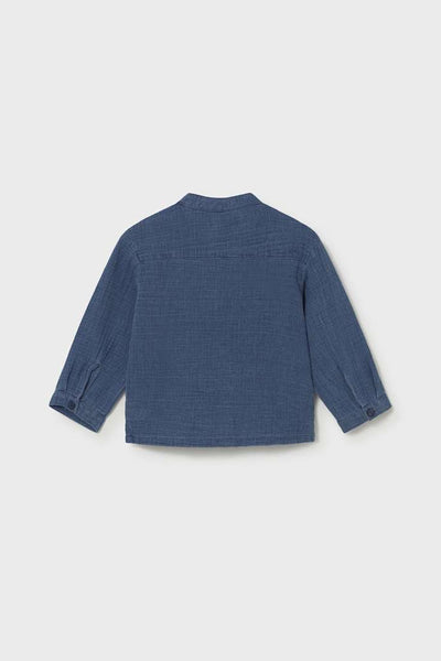 mini boy gauze denim wash shirt