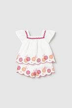 Load image into Gallery viewer, girls 2pc embroidered fruit top + short

