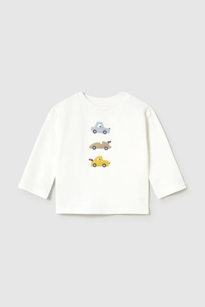 mini boy cars knit tee