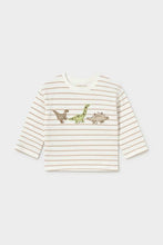 Load image into Gallery viewer, mini boy stripe dino tee
