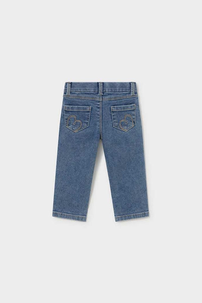 Mini Girl Denim Heart Stud Pant