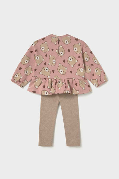mini girl teddy ruffle top + legging set