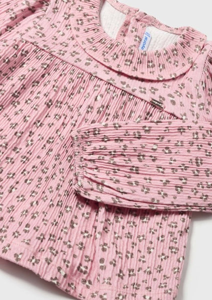 mini girl crinkle jersey leo top