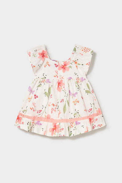 mini girls print smocked dress