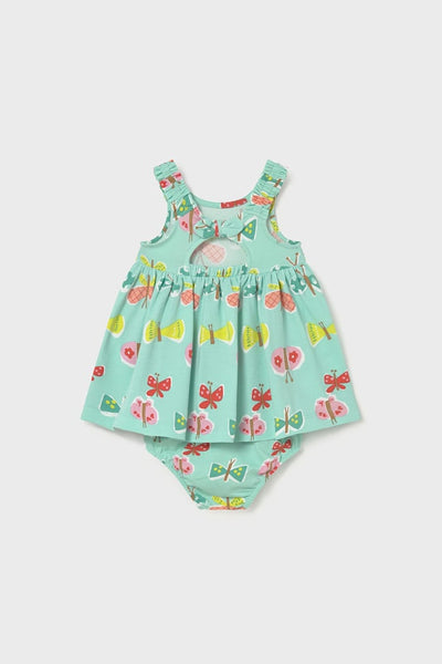mini girls butterflies jersey dress + bloomer