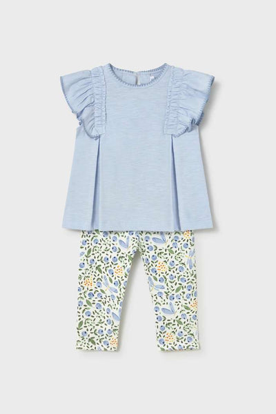 mini girls 2pc flutter tank + print legging