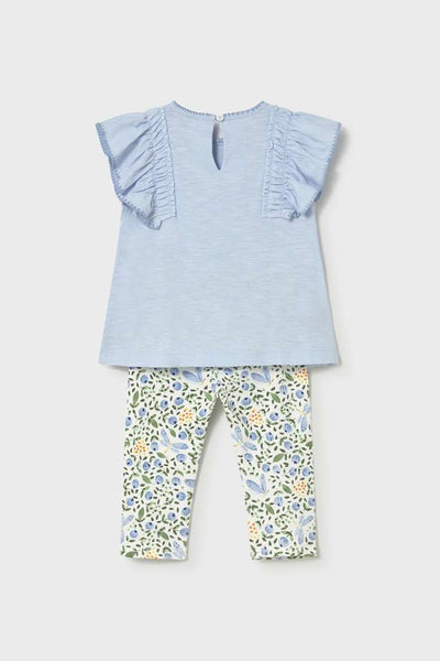 mini girls 2pc flutter tank + print legging