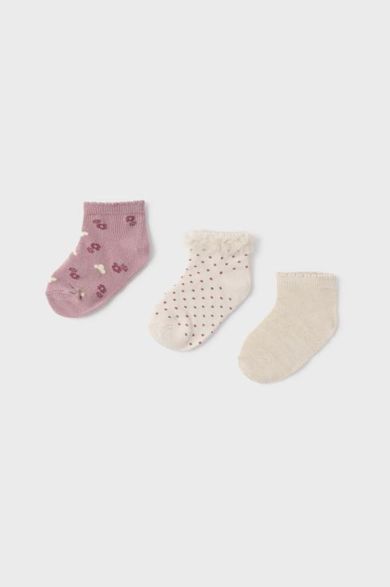 girls shimmer 3 pair socks set