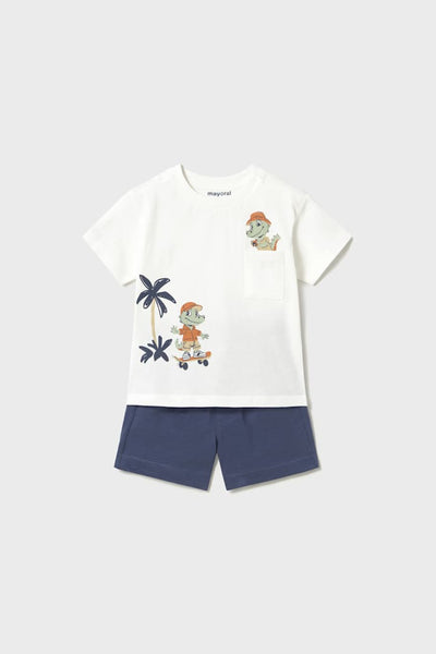 mini boy gator pocket tee + short set