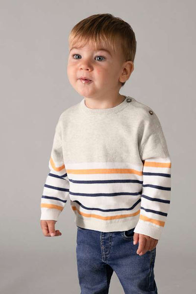 mini boys stripe crew sweater