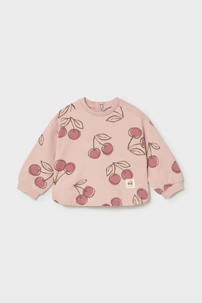 mini girl cherries sweatshirt