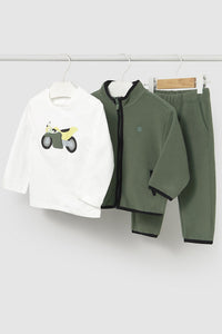 boys fleece 3 piece moto tracksuit
