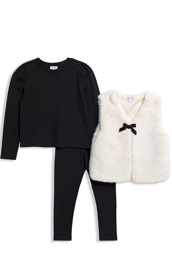 baby 3pc fur vest set
