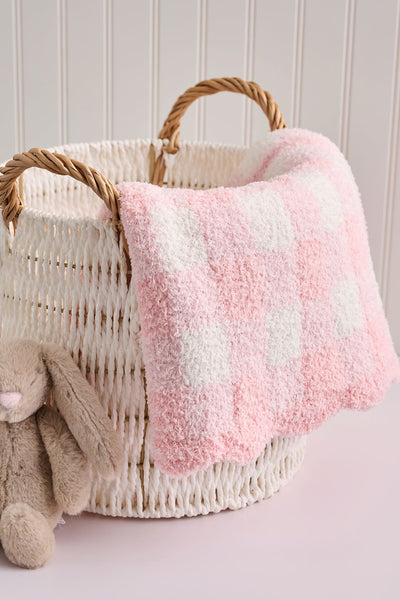 baby gingham chenille blanket