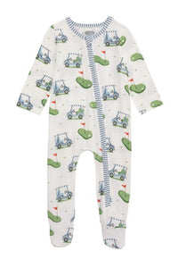 baby golf print footie