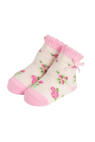baby rose print sock